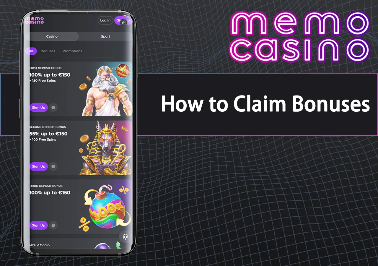 How to Claim Bonuses at Memo Casino